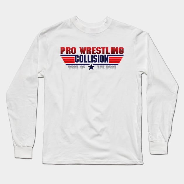 Pro wrestling collision Top Gun Long Sleeve T-Shirt by Cult Classic Clothing 